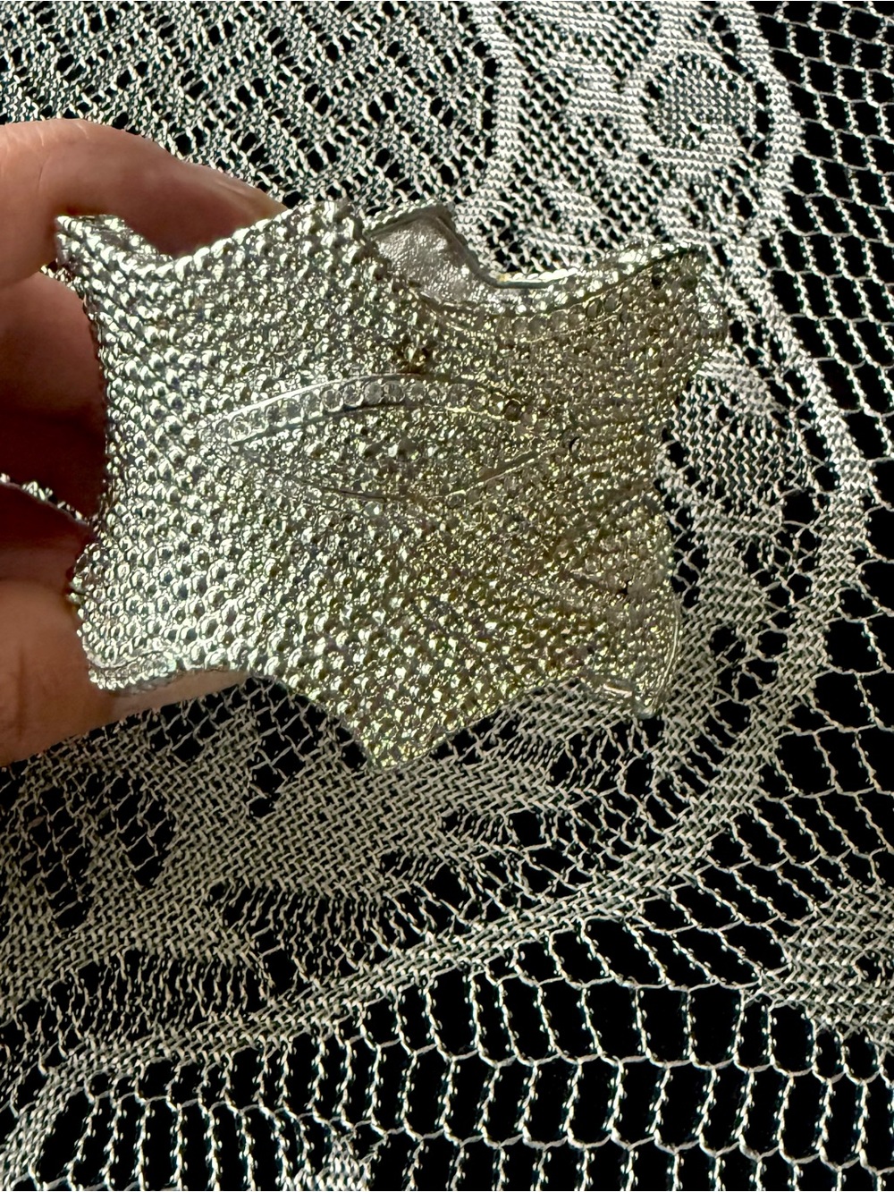 Silver Textured Statement Cuff Bracelet - Women's Jewelry